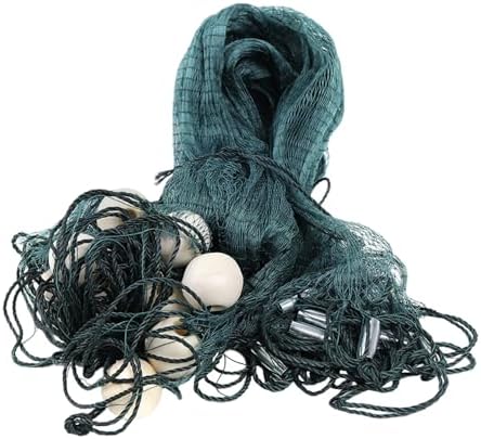 10 x 65ft Fishing Drag Fish Net, Large Gill Fishing Net, Hand Made Nylon Beach Seine Nets, High Density Mesh Fishing Equipment Beach Drag for Seining at Ponds, Creeks, Rivers, Sea, Lake (65FT)