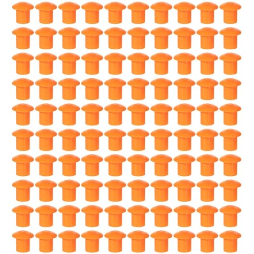 Fundas para setas de hierro en construcción naranja 100 uds protectores varilla 7