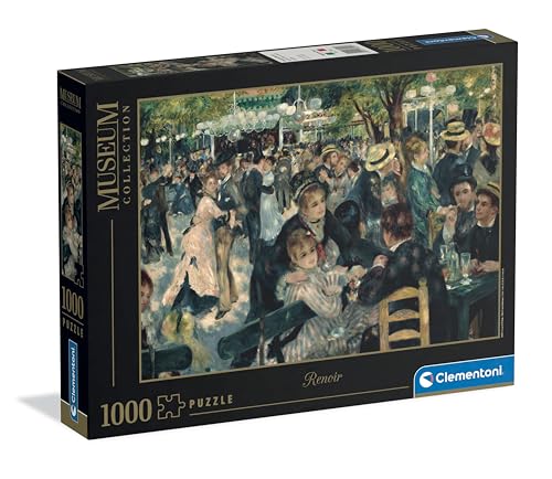 Clementoni - Puzzle 1000 Pezzi Arte Per Adulti E Ragazzi, Museum Collection, Tema Bal Au Moulin De La Galette Di Renoir, Idea Regalo Uomo E Donna, Mad