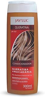 Condicionador Queratina Jay Luc 300Ml Condicionador De Cabelo Com Queratina E Macadâmia Dourado Cabelos Tingidos Ou Com Química Reconstrução Intensiva