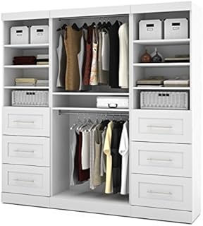 Bestar Pur Closet Organizer in White, 86W