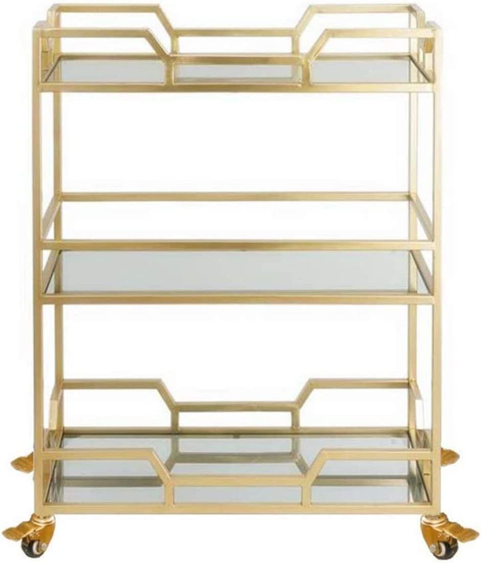 Chariot de Service de Bar avec Serrure pour la Maison, l'hôtel et Le Restaurant ; Chariot de Service, Chariot de Cuisine, Chariot de Rangement, Chariot de Restauration et Chariot d