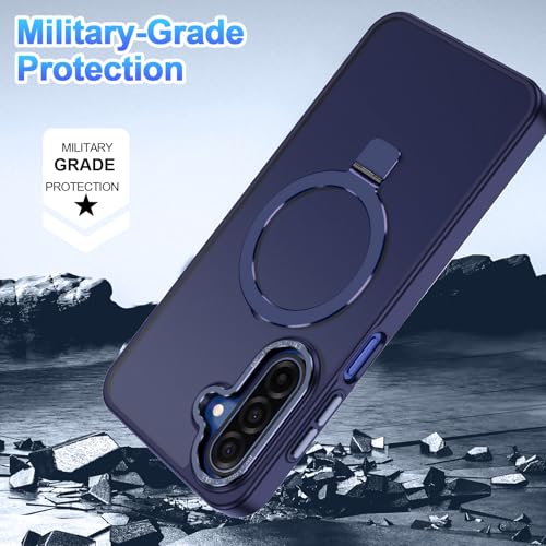 Hensione for Galaxy A17 5G Case,[Compatible with MagSafe][Invisible Magnetic Stand Ring Holder],Slim Shockproof Translucent Matte Back Cover for Samsung Galaxy A17 5G 6.7",Blue - image 5