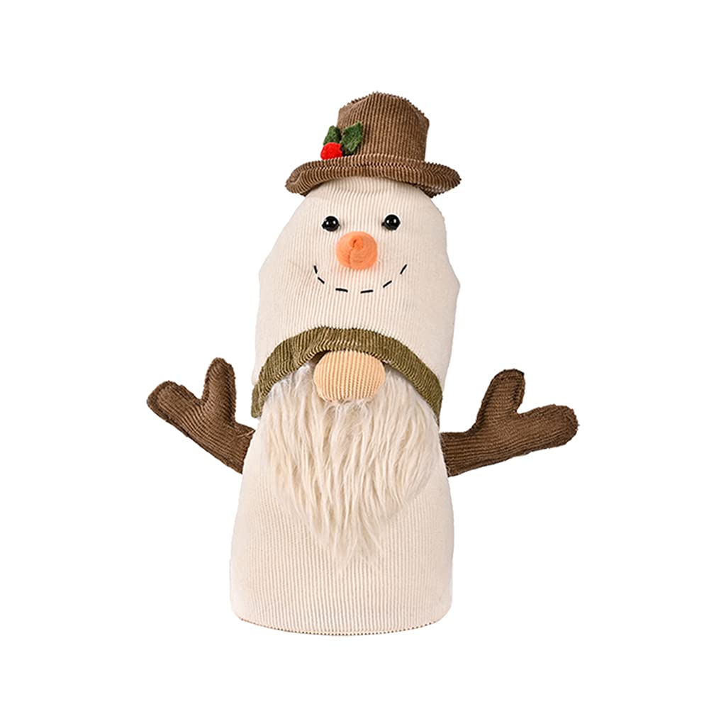 SORECA Corduroy Knitted Christmas Gnome Desktop Ornaments Plush Cute Snowman Elf Doll A