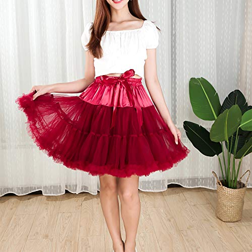 Image of Tutu Skirt as Well as Petticoat above Knee Underskirt Tulle Crinoline slip