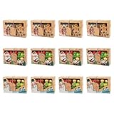 Genérico s De Galletas Navideñas,Contenedores para Cupcakes y Golosinas | Con Navideña Con Ventana Transparente - para Fiestas Cumpleaños Festival de Invierno Repostería Niño Niña Familia Amigos