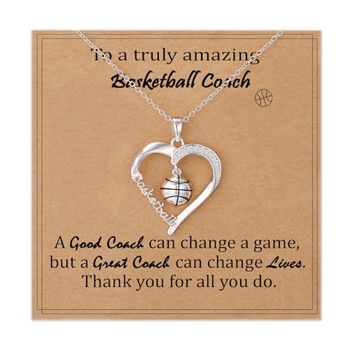 Lydow Basketball Coach Necklace for Teens and Women