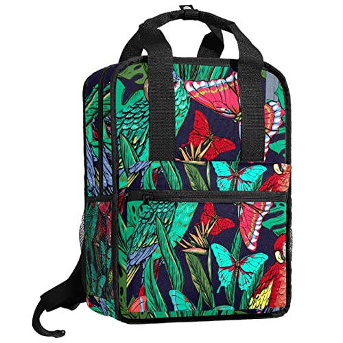 Cartable pour filles et garçons à motif feuilles idéal pour l'école et les sorties