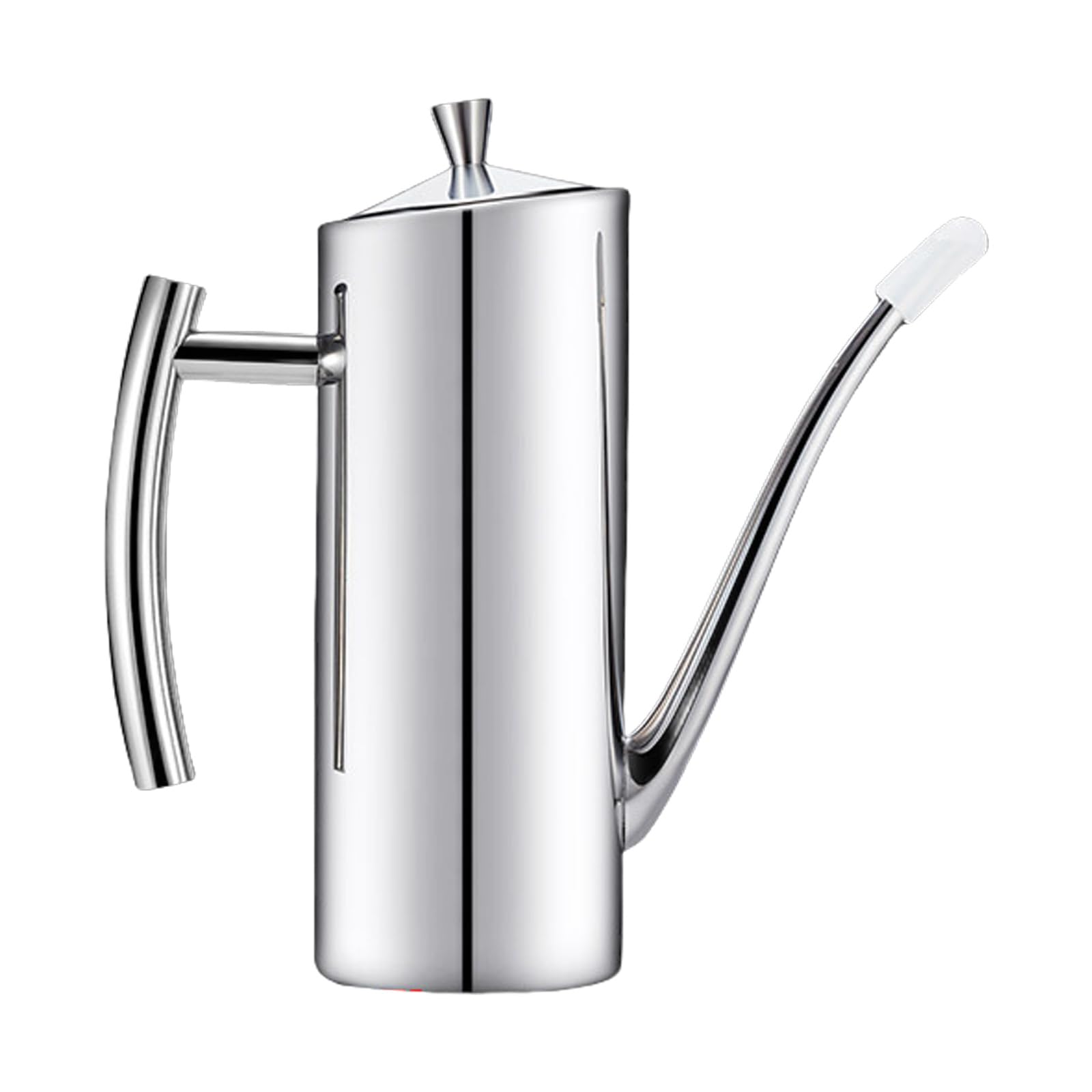 Msioytog Oil Dispensing Bottle 304 Nonrust Steel Construction Drip Proof Spout Systems Smooth Press Mechanism Oil Pourer with Lid