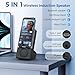 SANYUNE Wireless Induction Speaker, 5 in 1 Bluetooth Speaker with Cell Phone Stand, Phone Holder with Rechargeable Colorful Light and Alarm Clock for iPhone/Android/iPad, for Men Women（Black）