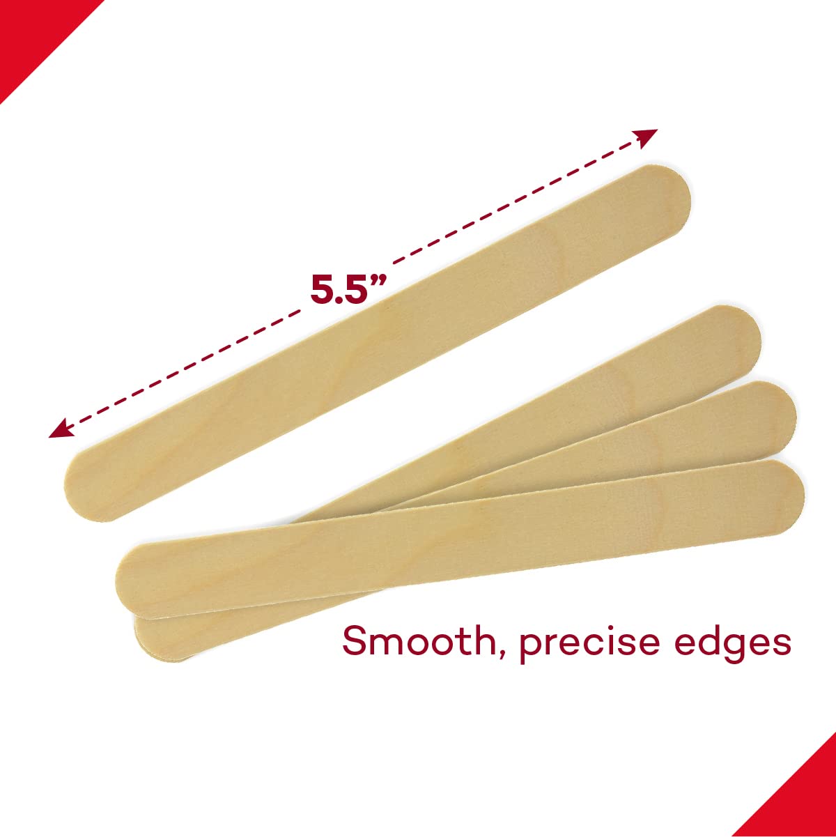 Depresores de lengua – marca desalmada, 5.5" - Non-Sterile (Case), Bronceado, 500