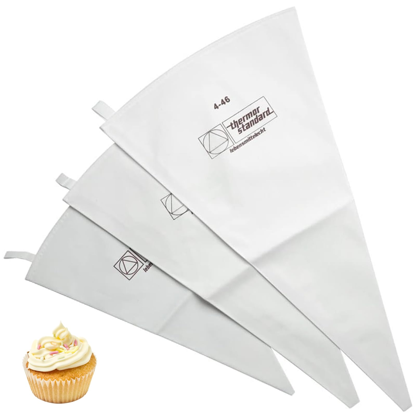 3 Pcs Piping Bags Re-usable Icing Bags Cotton Pastry Bags DIY Cake Decorating Tool for Decorating Cakes Pies Cookies