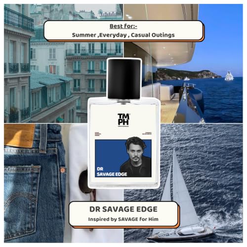 Image of TMPerfumehouse DR SAVAGE EDGE EDP for Men | Fresh, Citrusy & Long Lasting Perfume Spray | Citrus, Aromatic & Marine Fragrance | Luxury Gift for Him | TMPH | 50ml