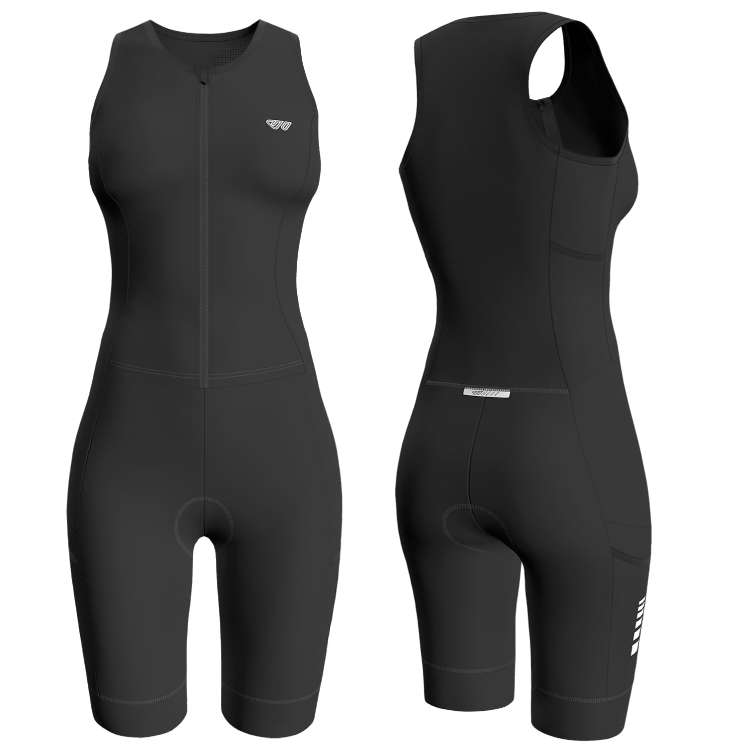 Wulibike Combinaison de triathlon à manches courtes pour femme