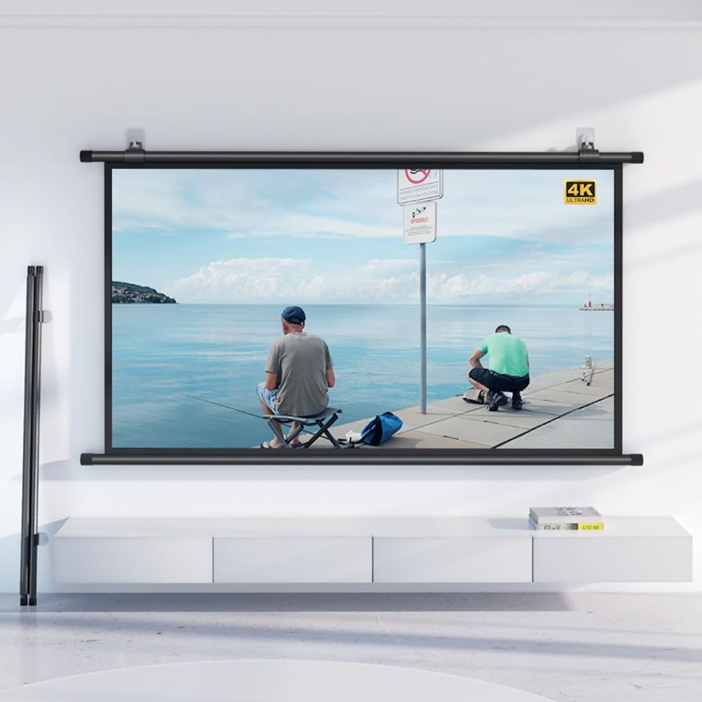 Handmatig projectorscherm 30 40 50 60 HD-filmscherm Home Theater Pull-down projectiescherm Plafond-/wandmontage Projectorgordijn voor filmnacht (40 inch-4:3 Handmatig projectorscherm 30 40 50 60 HD-filmscherm Home Theater Pull-down projectiescherm Plafond-/wandmontage Projectorgordijn voor filmnacht (40 inch-4:3