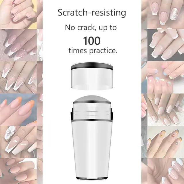 French Tip Nail Stamp - BTArtbox Nail Art Stamper with Silicone French Nail Stampers, Nail Scrapers and Replaceable Stamper Heads, 100-Time Using Soft Nail Stamper Kit DIY Nail... - Image 7