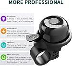 2 Pack Classic Bike Bell, Bicycle Bell, Loud Crisp Son clair pour le transport urbain & Vélos de montagne BMX Vélo, Vélo de sport, Durable & Frappe facile pour adultes Enfants, utilisation à la main droite/à la main gauche - noir