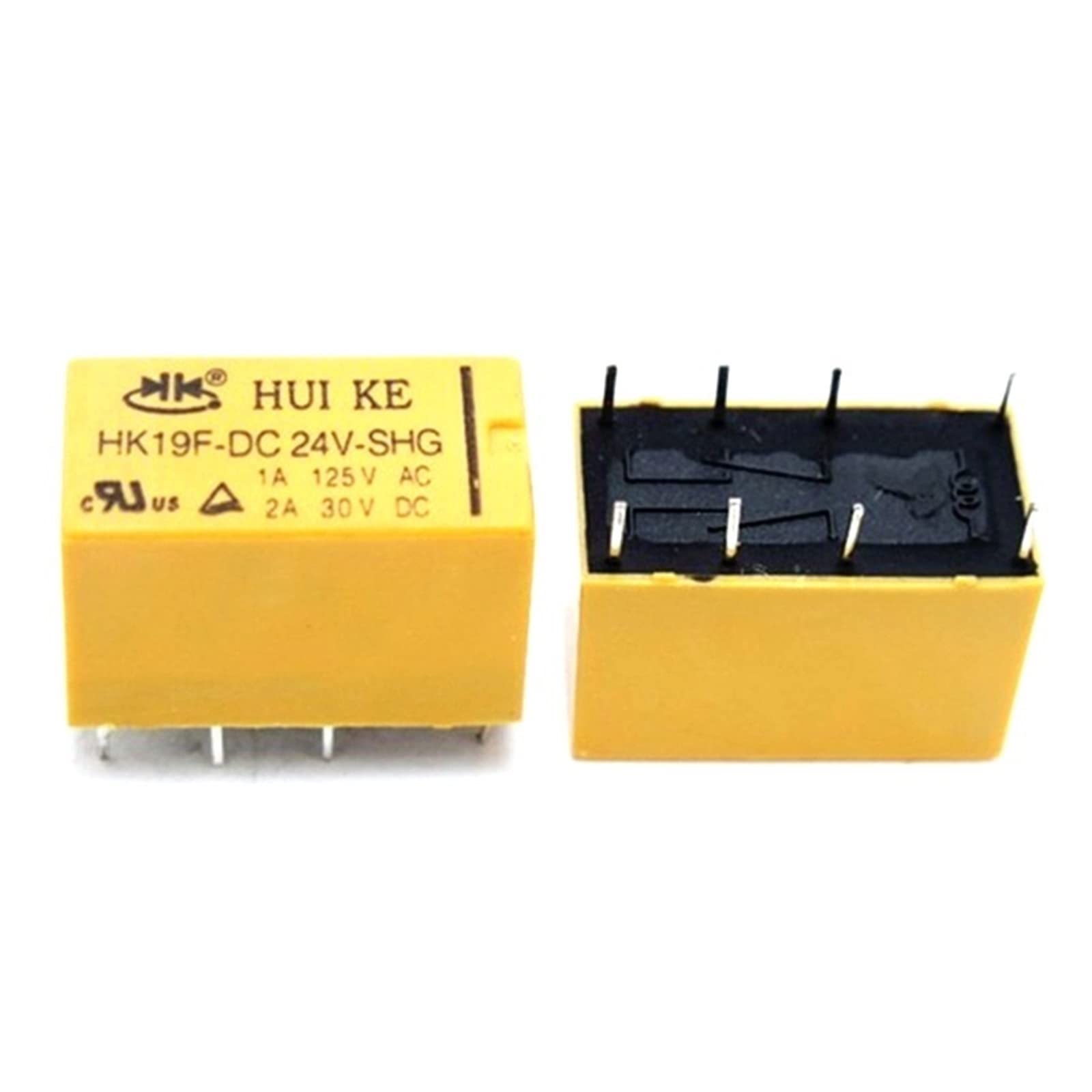 10PCS Relays HK19F-DC3V DC5V DC9V DC12V DC24V-SHG 8PIN 1A/125VAC 2A/30VDC