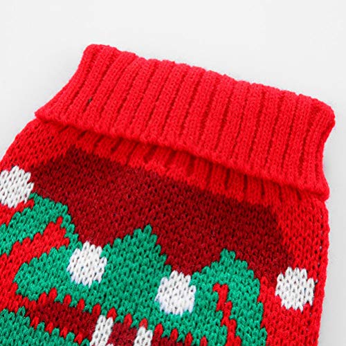 Roupa de Natal para animais de estimação Suéter com padrão de palhaço adorável cachorro traje quente