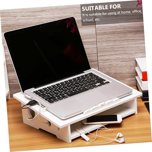 Support ordinateur portable stable BESPORTBLE avec rangement de bureau