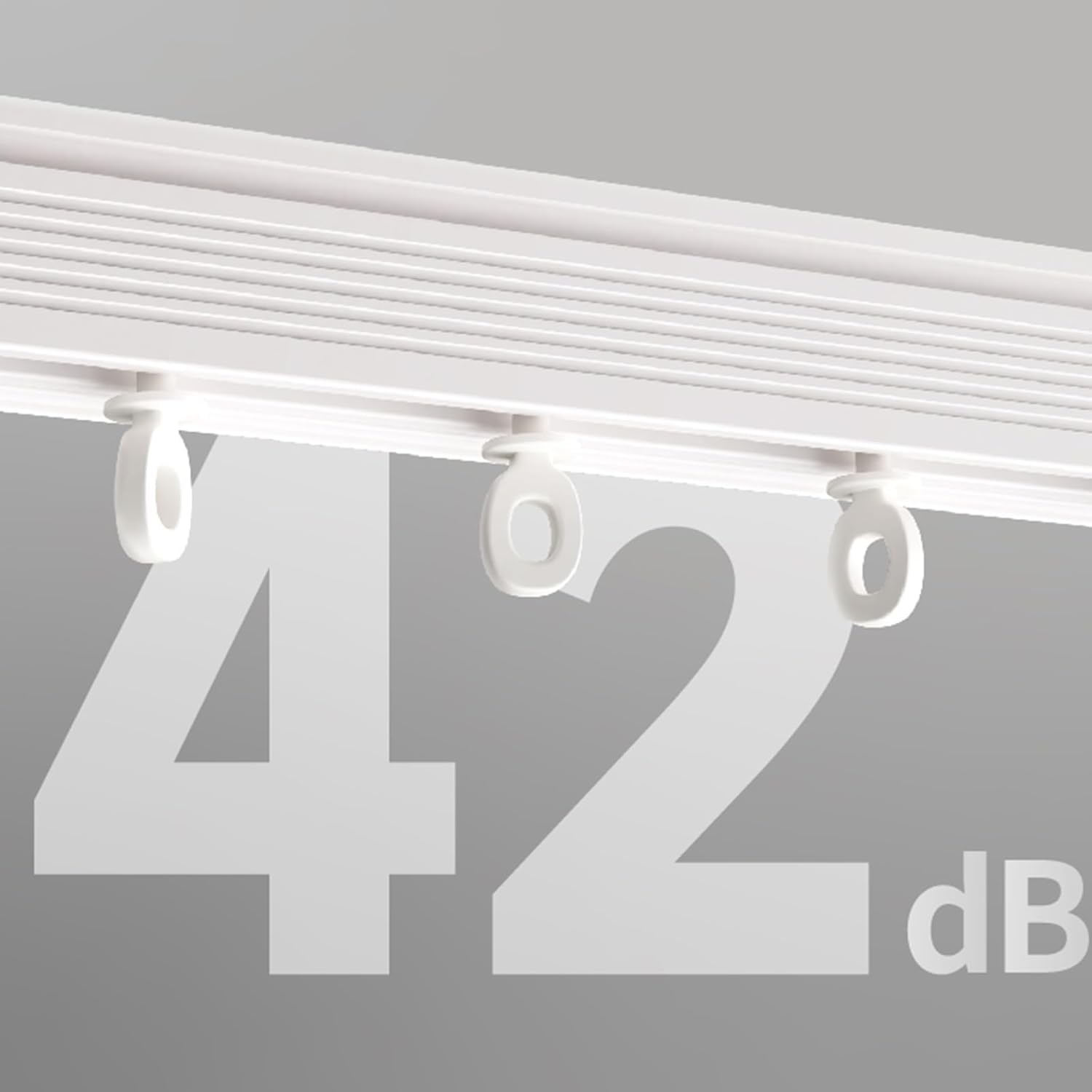 Système de rails de rideau de plafond de 5,1 m pour salon et chambre à coucher, solution polyvalente pour rideau de douche et plafond suspendu (finition champagne)