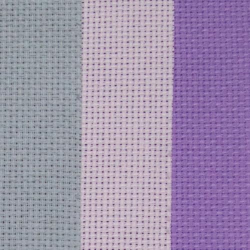 Image of KCS 3 pc of 15 inch x 18 inch(38cmx45cm) 16 Count Cross Stitch Cotton Aida Cloth Needlework Rolled Fabric Box,16CT,Light Grey+Pink+Lavender