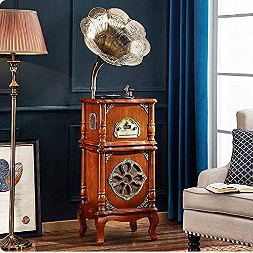 SXLCKJ Tourne-Disque, Gramophone, Tourne-Disque Vinyle Style rétro Big Horn Antique Gramophone en Bois avec Support de… - Les Beatles, Paul McCartney, John Lennon, RIngo Starr, George Harrison SXLCKJ Tourne-Disque, Gramophone, Tourne-Disque Vinyle Style rétro Big Horn Antique Gramophone en Bois avec Support de…