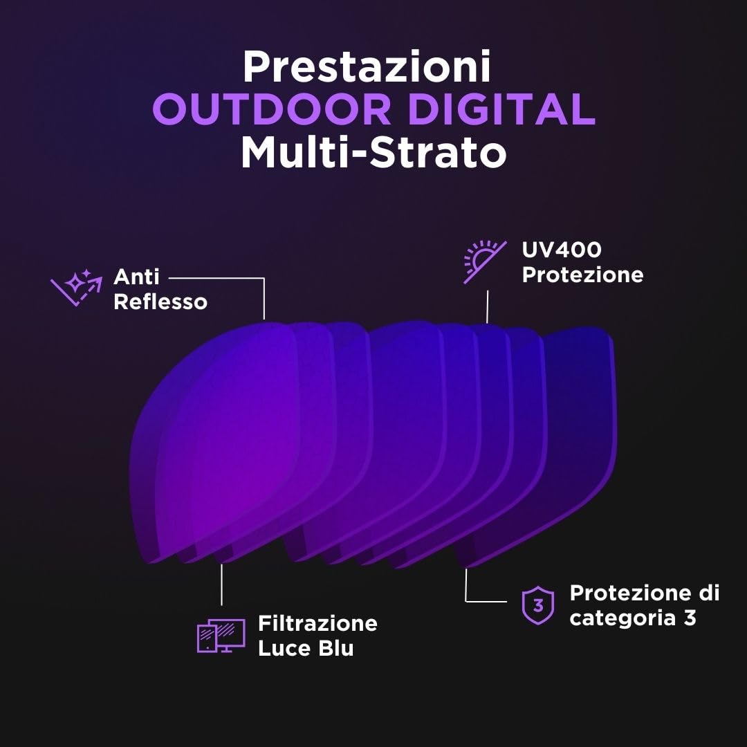 Horus X • Occhiali Luce Blu Uomo Donna | Occhiali per Computer Anti Luce Blu Protezione Anti-Fatica