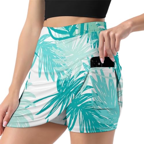 Jupe de tennis femme avec short et poche intégrée sport