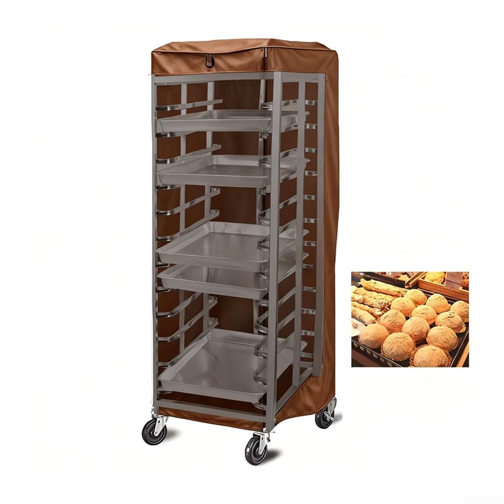 Copertura per panetteria, 58,4 x 71,1 x 162,6 cm, impermeabile, antipolvere, protezione per carrello da cucina commerciale (metri bianco)