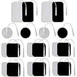 LotFancy TENS Unit Replacement Pads Assorted Sizes, 20PCS Self-Adhesive Electrode Pads for TENS/EMS Massager, 2” x 2” -12Pcs, 2” x 3.5”- 4Pcs, 1.25