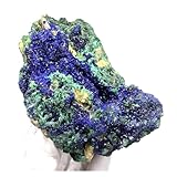 RVBLRDSE 1 Pieza de Cristal Cuarzo geoda malaquita y azurita 2-3 cm