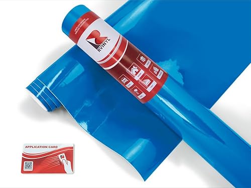 Miniatura 90 de ORACAL 651 Series Azure Blue 052 Intermediate Calendered Film - 2ft x 3ft - Thick Vinyl Film Sheet Roll with Glossy Finish for Signs, Decals and