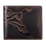 HOJ Co. DUCK Bifold-Premium Leather-Hand Burnished Mens Wallet-Duck Hunter Gift