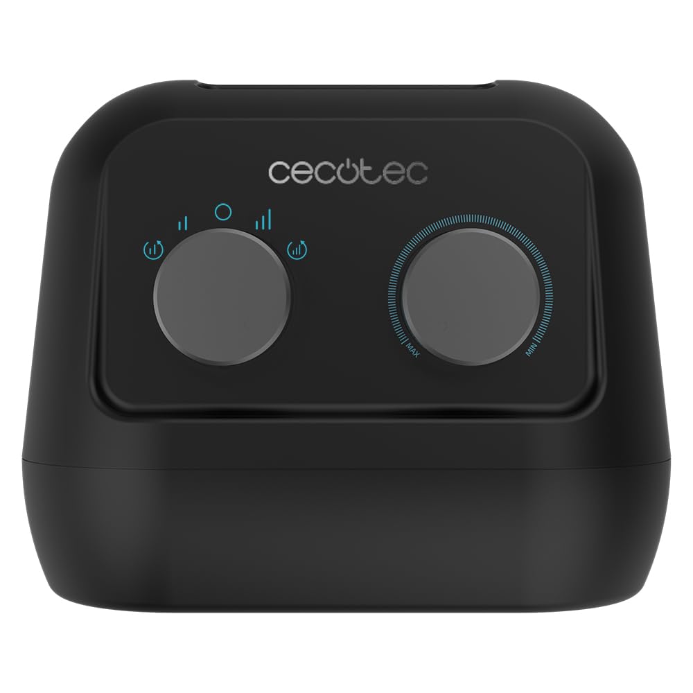 Cecotec Calefactor Cerámico de Sobremesa ReadyWarm 1500 Max Ceramic Rotate, 1500 W, Oscilación, Termostato Regulable y 3 Modos de Funcionamiento, Área de Cobertura de 15m2