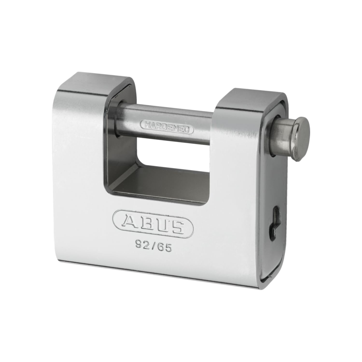 ABUS Lucchetto Monobloc 92/65 - Corpo in Ottone, Gancio in Acciaio | Livello di sicurezza 7, cilindro a spine anti-manipolazione - ideale per grate, cancelli e distributori automatici