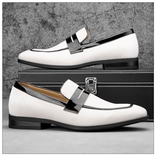 Image of JITAI Mens Velvet Loafers Dress Shoes Loafers for Men Tuxedo Suit Shoes