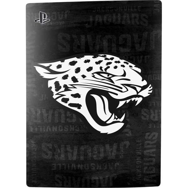 Skinit Decal Gaming Skin Compatible with PS5 Bundle - Officially Licensed NFL Jacksonville Jaguars Black & White Design