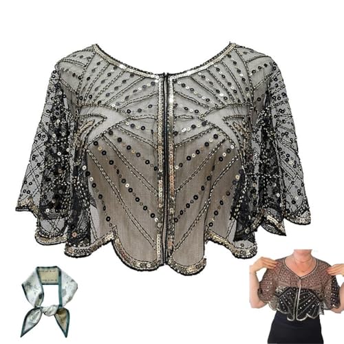 Vintage Lace Beaded Shawl, Soft Mesh Fringe Wraps, Shawls and Wraps for Evening Dresses, Shawls Wrap Lightweight