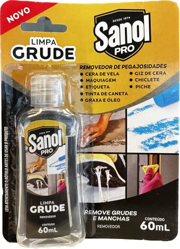 Limpa Grude, Sanol Pró, 60ml, Amarelo