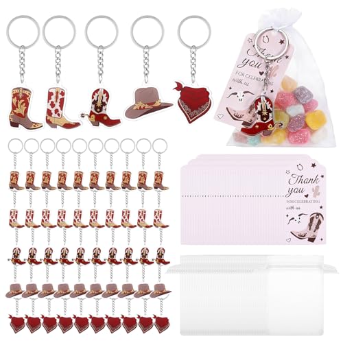 50 Sets Western Cowgboy Party Favors for Guest, Brown Acrylic