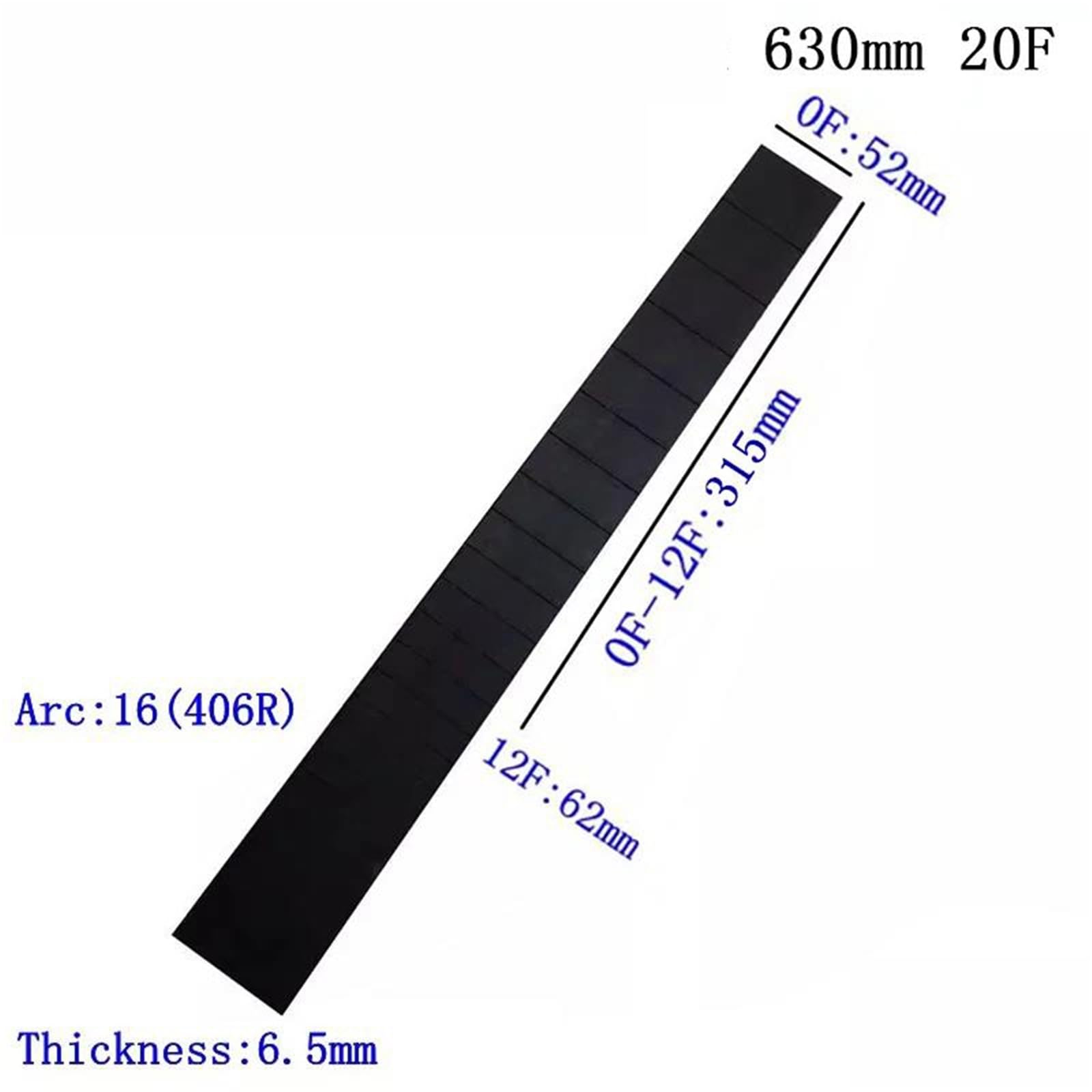 Accessorio In Legno Di Ebano Con Tastiera Per Chitarra Classica A 20 Tasti Kit Attrezzi Liutaio(630mm)