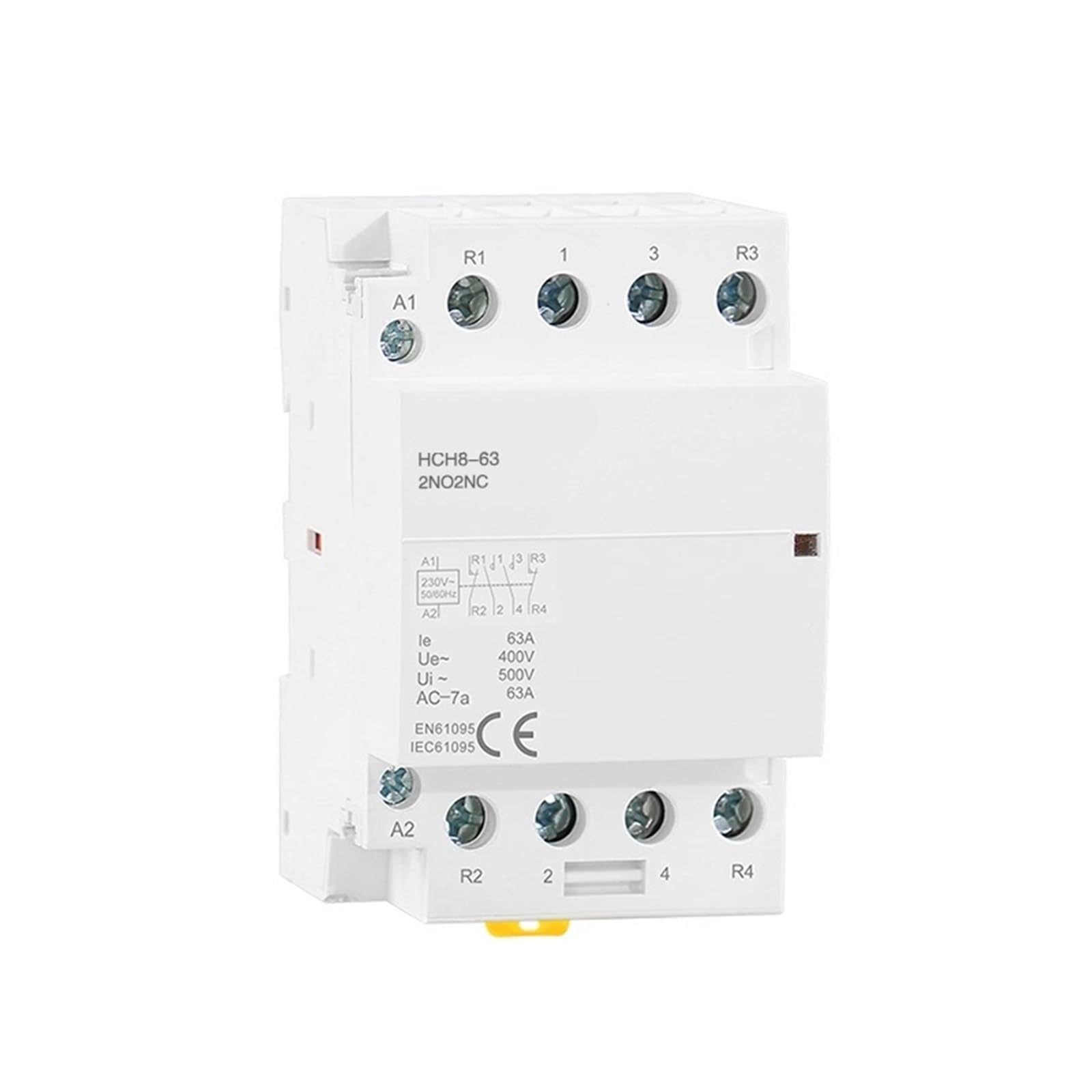 Stycznik modułowy HCH8-63 40 A, 4 bieguny, 40 A, 4 NA, 4 NC, 2 NA, 2 NC lub 2 NA, 220 V, domowe stycznik automatyczny, 1 szt. (4P 63A 4NO DC 24V)