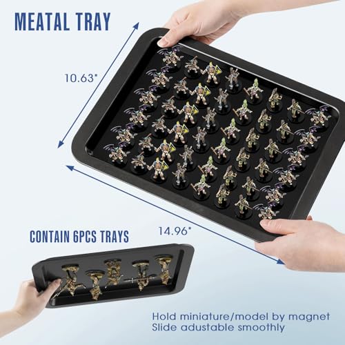 Image of Miniature Storage Case, Carry & Display for Warhammer Minis, X-Large | Aluminum Alloy Frame for Secure Transport, Clear Window with Lock, for Warhammer 40k Miniatures, Figures and Collectibles