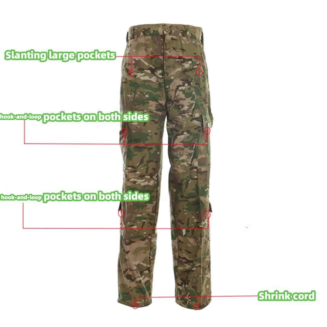 Kombinezon kamuflażowy mundur bojowy BDU mundur wojskowy myśliwski wojna paintball płaszcz + spodnie zieleń wojskowa