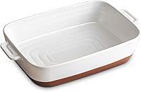 Vista 1 de DOWAN Ceramic Casserole Dish for Oven, 9x13 Deep Lasagna Pan, Large Baking Dish with Handles, 4.3 Quarts Durable and Oven Safe Pan, for Roasting and