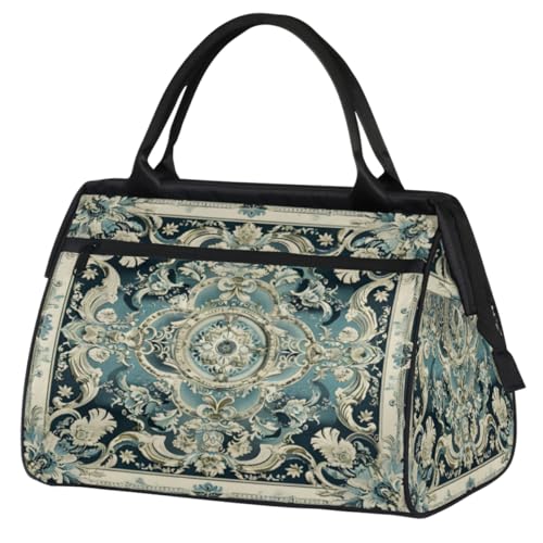 Carpet Pattern Weekender Overnight Bag for Women Travel Gym Sport