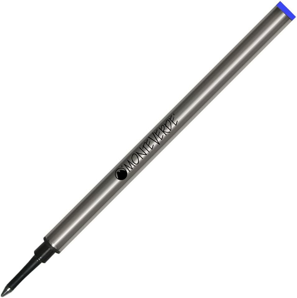 Recambios Rollerball Monteverde USA, Punta Ancha, Tinta Azul, Paquete de 2
