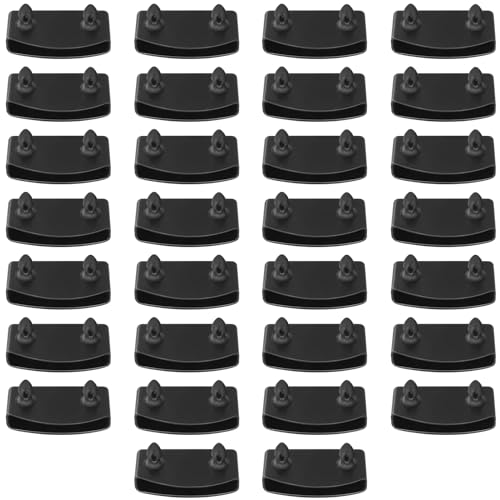 HENGYANG Lot de 30 embouts de sommier à latte 54 mm - Embouts pour sommier - Noir - Accessoires de connexion - Lit - Double