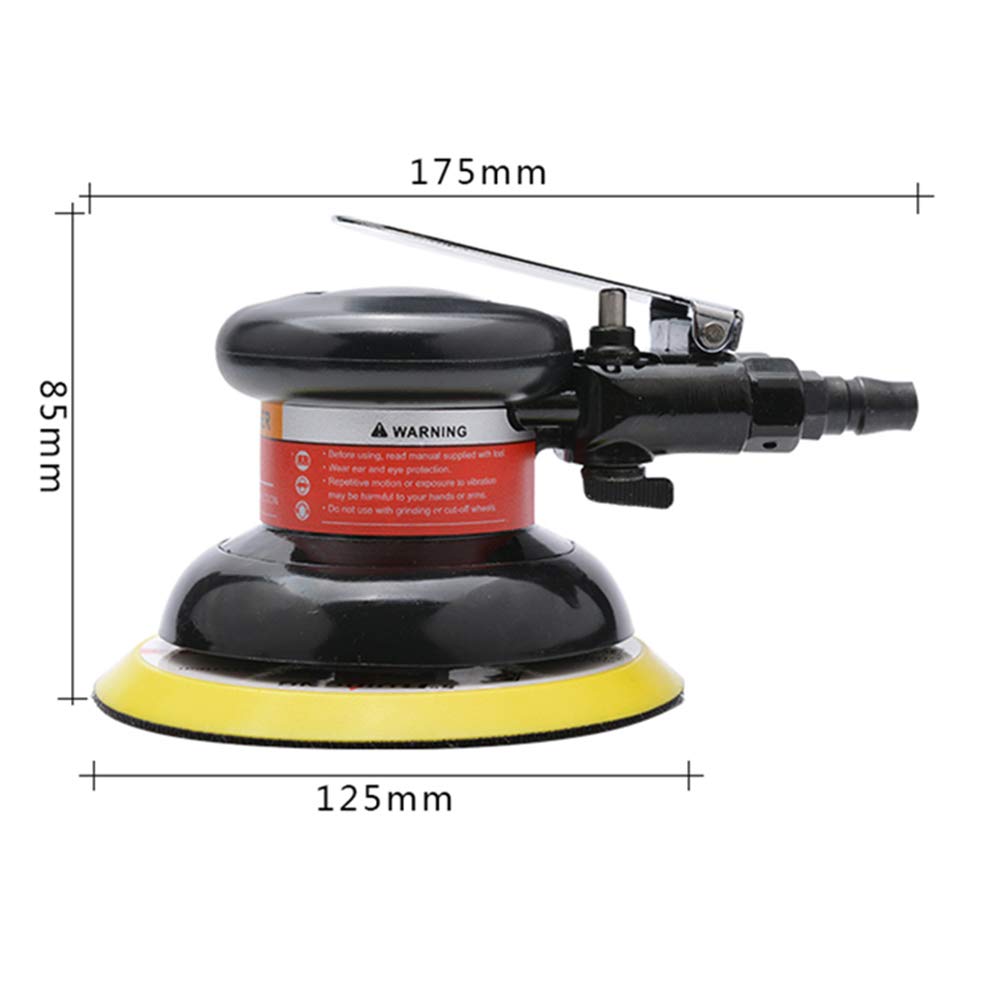 LeTkingok Pneumatic Disc Polishing Machine 5 inch Orbital Sander Grinding Tool 11000rpm 125mm